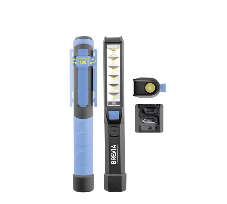 Ліхтар Brevia LED Pen Light 6SMD+1W LED 150lm 900mAh microUSB. Фото 2