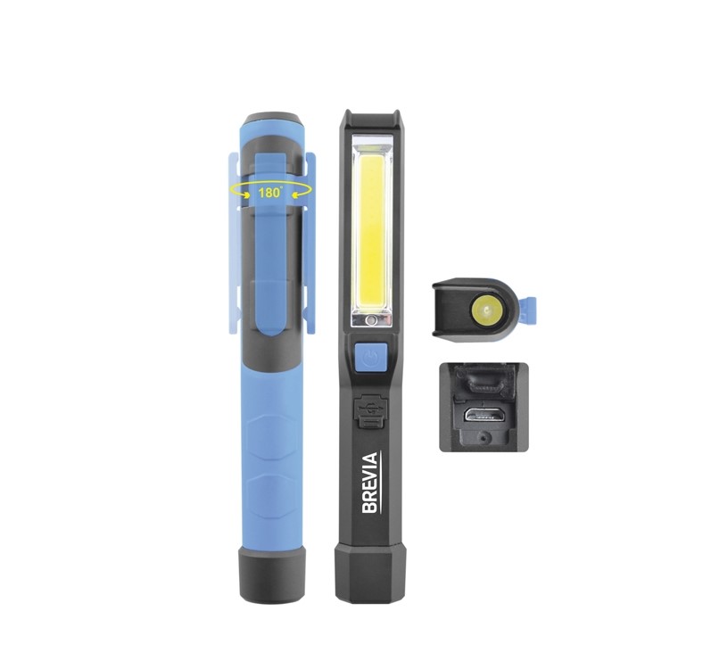Ліхтар Brevia LED Pen Light 2W COB + 1W LED 150lm 900mAh microUSB. Фото 3