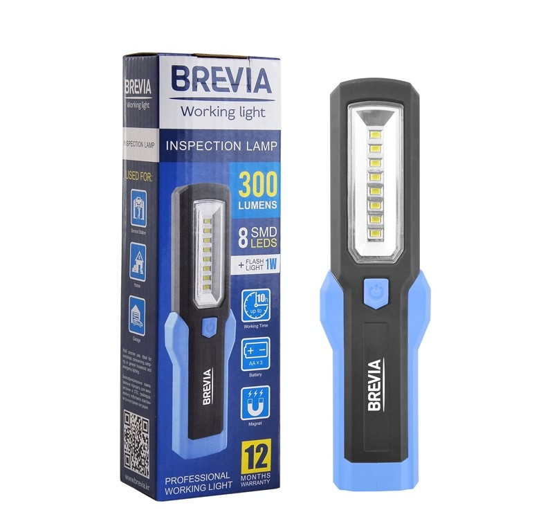 Ліхтар Brevia LED 8SMD + 1W LED 300lm, 3xAA. Фото 2