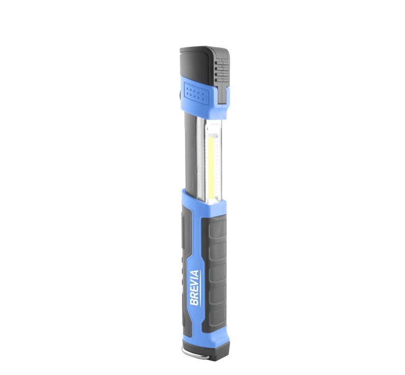 Телескопічна  лампа Brevia LED 3W COB + 1W LED 300lm 2000mAh, microUSB. Фото 2