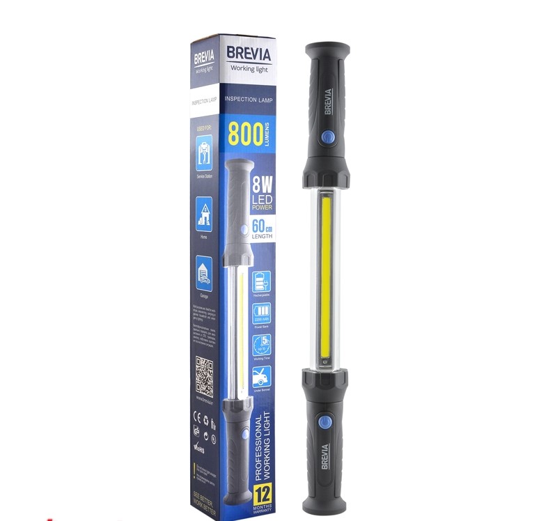 Професійна лампа Brevia LED 60см 8W COB 800lm 2200mAh