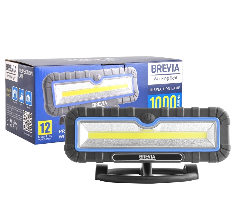 Професійна лампа Brevia LED 10W COB 1000lm 4000mAh Power Bank