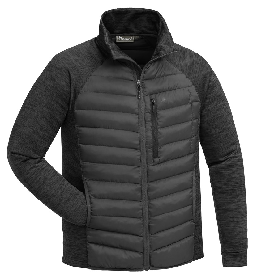 Флісова куртка Pinewood Abisko Hybrid POWER FLEECE JKT Smoke Black/D. Grey