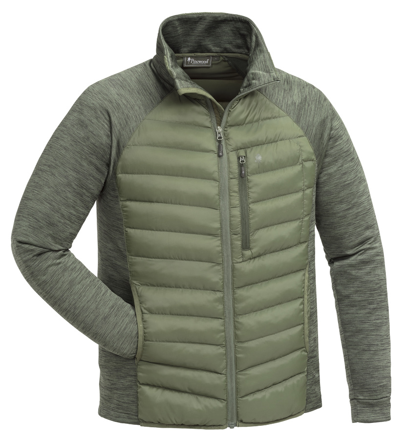 Флісова куртка Pinewood Abisko Hybrid POWER FLEECE JKT Clover Green/D.Green 