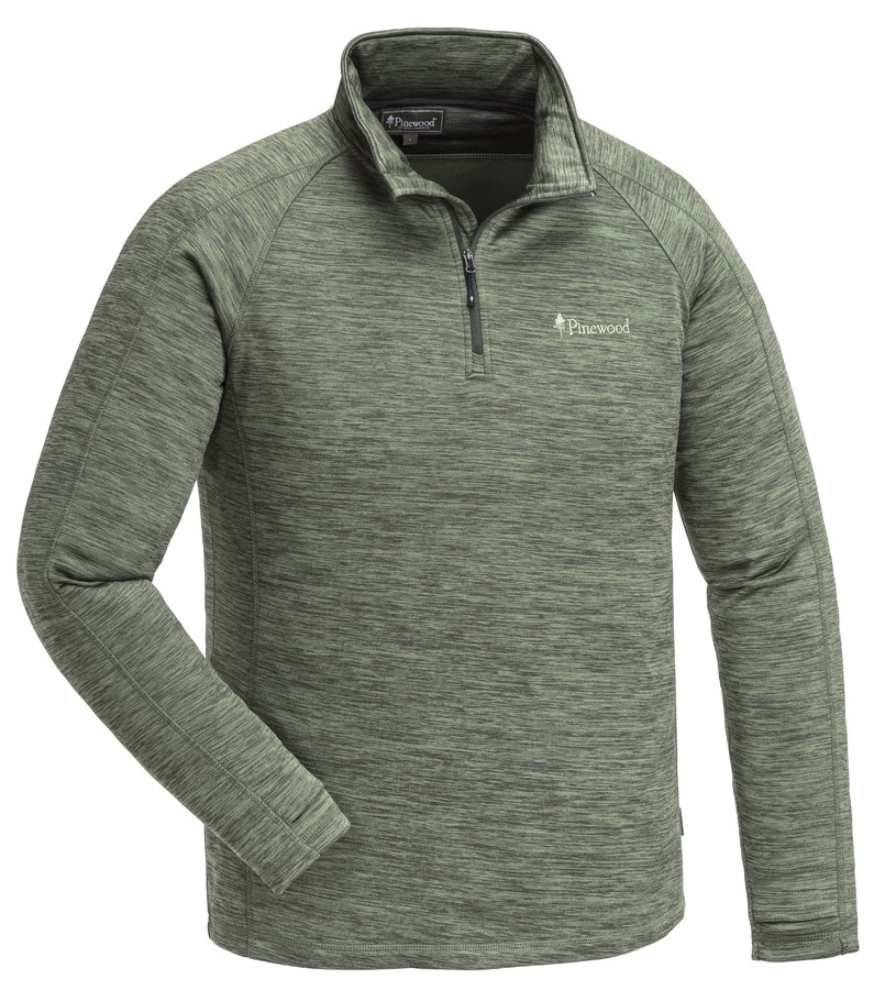 Термобілизна (верх) Pinewood Abisko Midlayer HALF ZIP D.Green Mel 