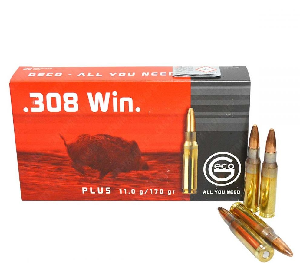 Патрон GECO кал.308 Win куля Plus маса 11 г