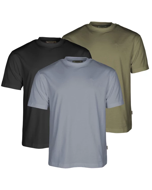 Набір з футболок 3 шт. Pinewood 3-pack T-SHIRT OLIVE/SHADOW BLUE/BLACK 
