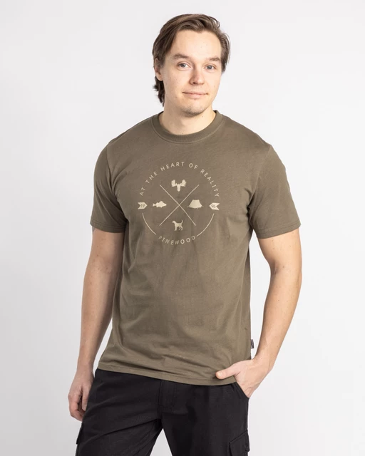 Футболка Pinewood Finnveden Trail T-SHIRT M Olive. Фото 3