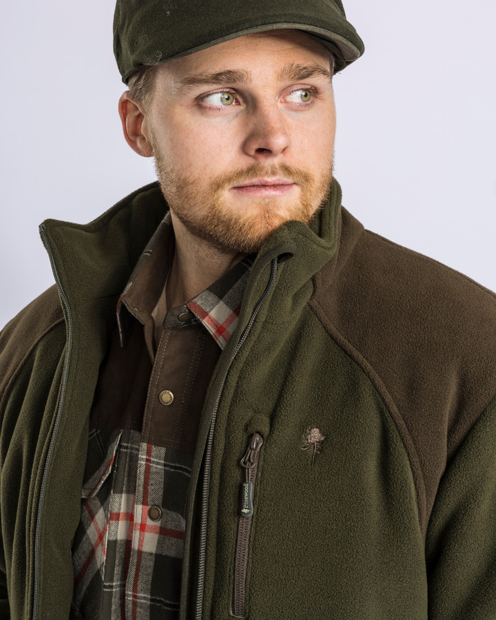 Куртка Pinewood Harrie Fleece JKT Green/Suede Brown S. Фото 2