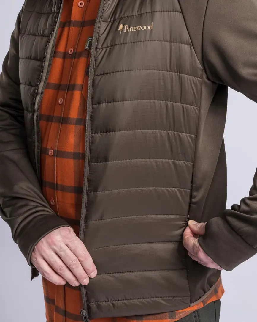 Куртка Pinewood FINNVEDEN HYBRID POWER FLEECE JACKET M’S DUSTY BROWN. Фото 4
