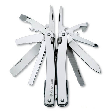 Мультитул Victorinox SwissTool Spirit в шкіряному чохлі з поворотною кліпсою
