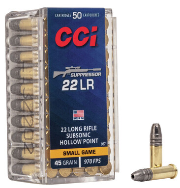 Патрон нарізний CCI Suppressor 22LR LHP 2,92 г (45GR)