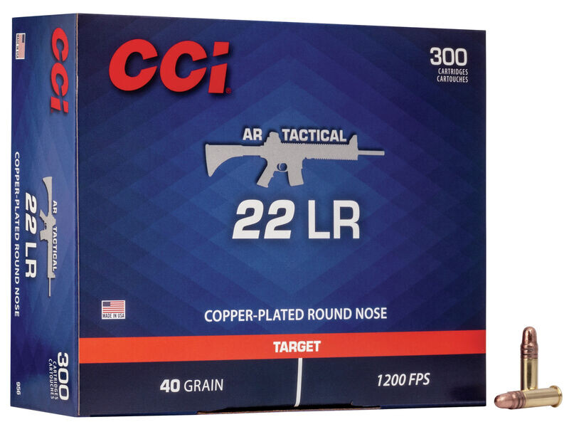 Патрон нарізний CCI, 22LR, AR Tactical CPRN 40GR (2,59 г)