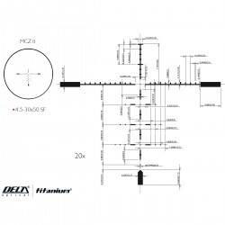 Приціл оптичний Delta DO Titanium 4.5-30x50 MCZ II illum. 30mm. Фото 3