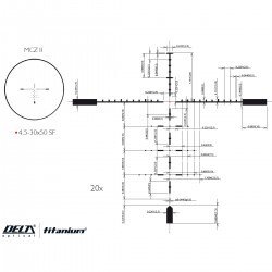 Приціл оптичний Delta DO Titanium 4.5-30x50 MCZ II illum. 30mm