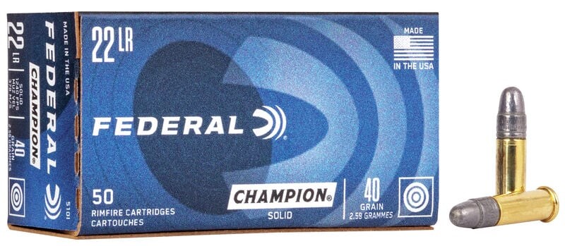 Патрон нарізний Federal Champion 22LR LRN 2,59 г (40GR)