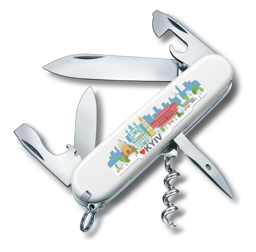 Ніж Victorinox Swiss Army Spartan білий з логотипом "Київ"