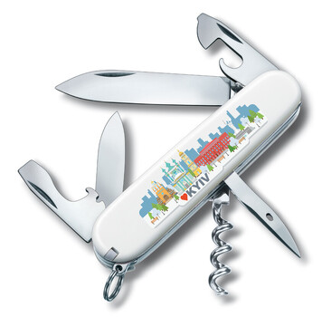 Ніж Victorinox Swiss Army Spartan білий з логотипом "Київ"