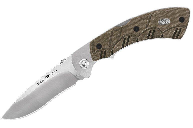 Ніж Buck "Open Season® Folding Skinner", green micarta