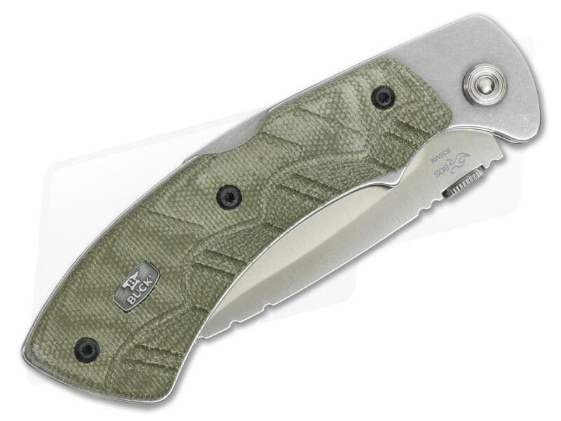 Ніж Buck "Open Season® Folding Skinner", green micarta. Фото 4