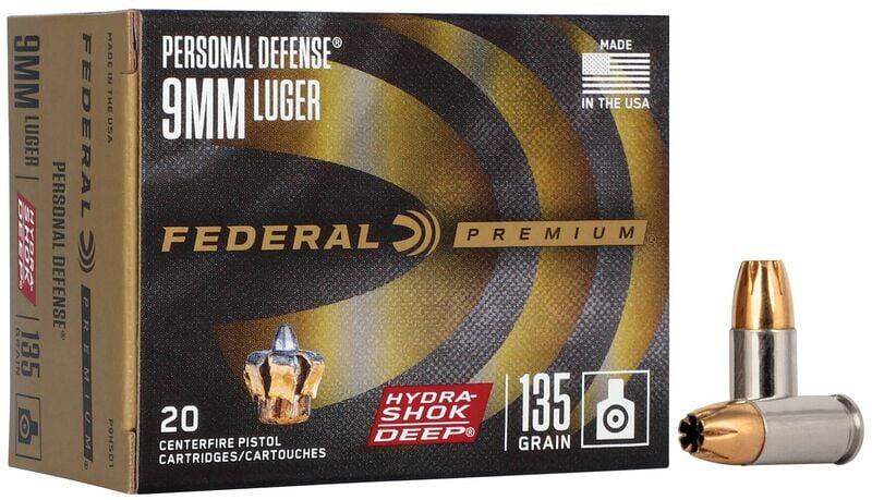Патрон нарізний Federal Premium Personal Defense 9mm Luger JHP, 8.75 г (135GR)