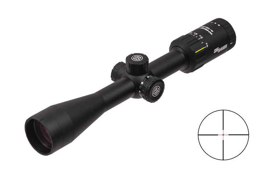 Приціл оптичний SIG Optics Whiskey3, 4-12x40mm, 1 inch, SFP, HELLFIRE QUADPLEX illum.