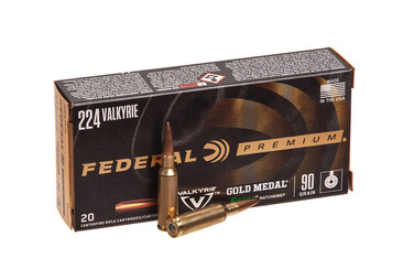 Патрон нарізний Federal Gold Medal, 224 Valkyrie, SIERRA MATCHKING HPBT, 90GR (5,83 г)