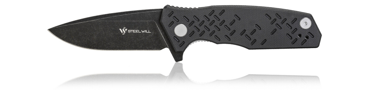 Нож Steel Will "Chatbot", черный stonewash. Фото 3
