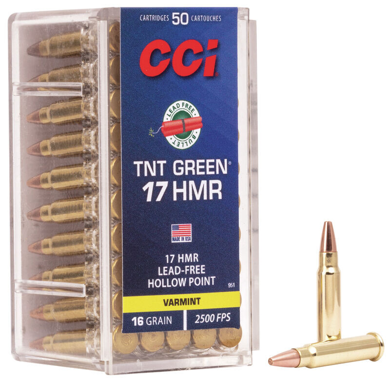 Патрон нарізний  CCI TNT Green, 17HMR, HP, 16GR (1,04 г)