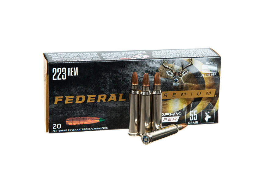 Патрон нарізний Federal Premium, 223 Rem, TROPHY COOPER 55GR (3,6 г)