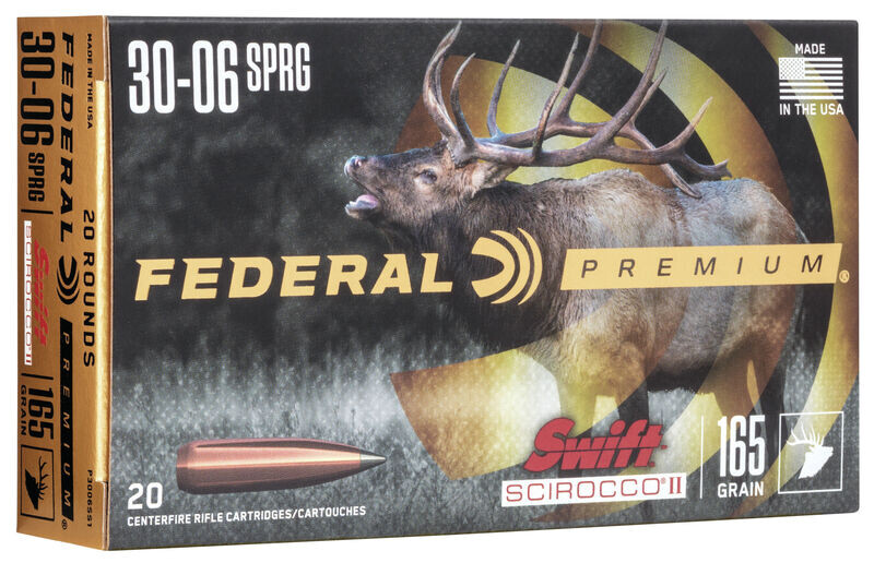Патрон нарізний Federal V Shock, 30-06, Swift Scirocco, 165GR (10,69 г)