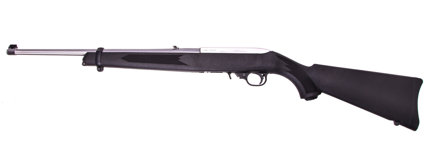 01256 Карабін нарізний RUGER "10/22"Carbine 22LR Synthetic, Stainless Steel 18.5''. Фото 2