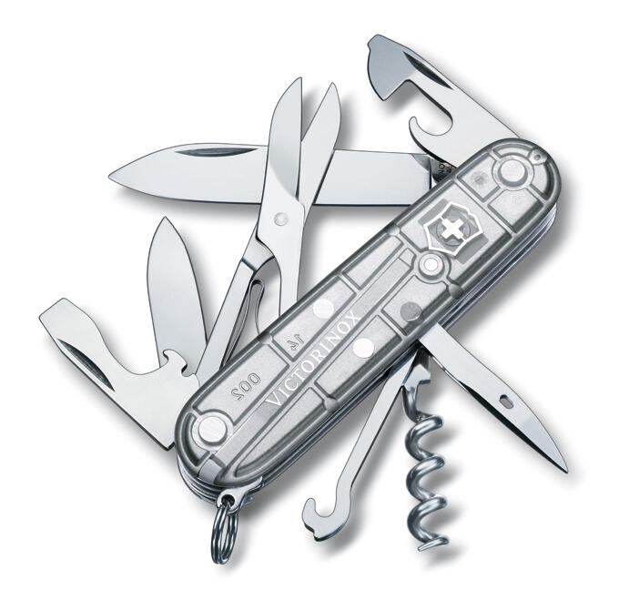 Ніж Victorinox Swiss Army Climber прозорий срібний