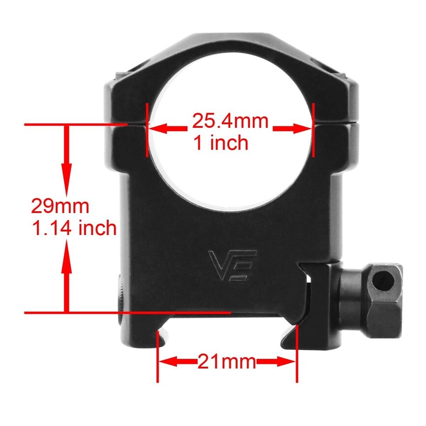 Кільця Vector Optics Mark 25,4 мм Weaver високі. Фото 2