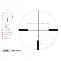 Приціл оптичний Delta DO Titanium 1.5-9x45 4A. Фото 2