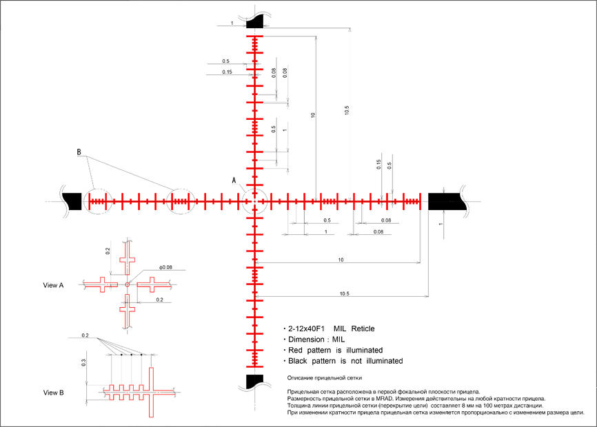 Приціл оптичний Sig Optics Tango 6 2-12x40mm MRAD Milling. Фото 2