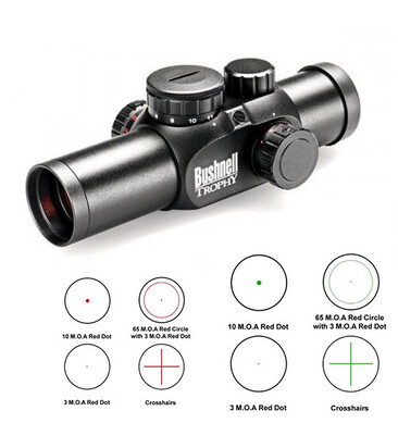 Приціл коліматорний Bushnell 1х28 "Trophy M", Red/Green Dot, Interchangeable ret