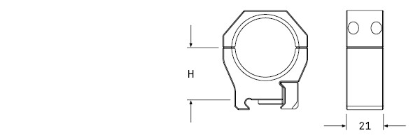 Кільця AUDERE  PSR™ Gen2  Diam 1" H34. Фото 3