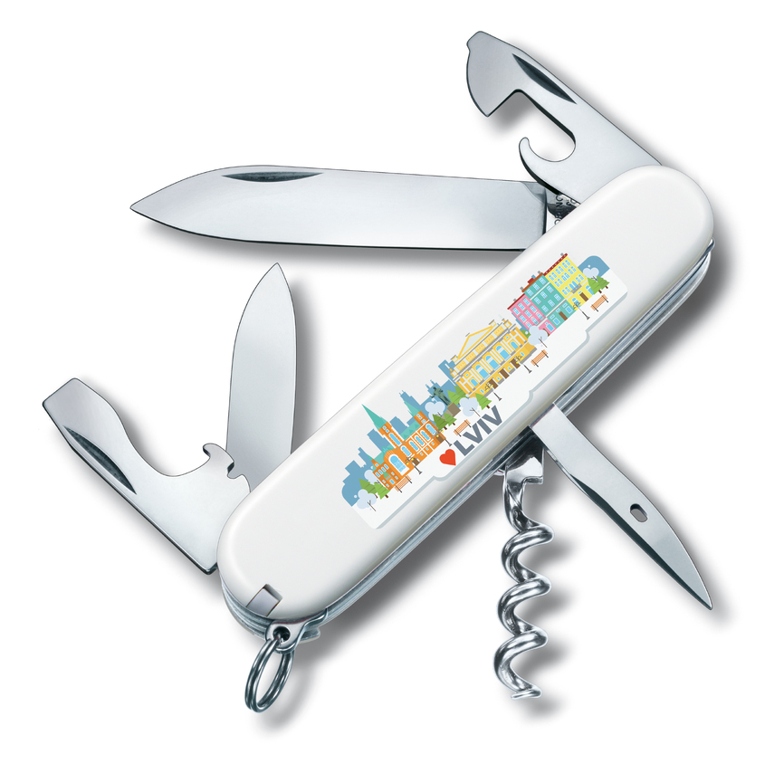 Ніж Victorinox Swiss Army Spartan білий з логотипом "Львів"