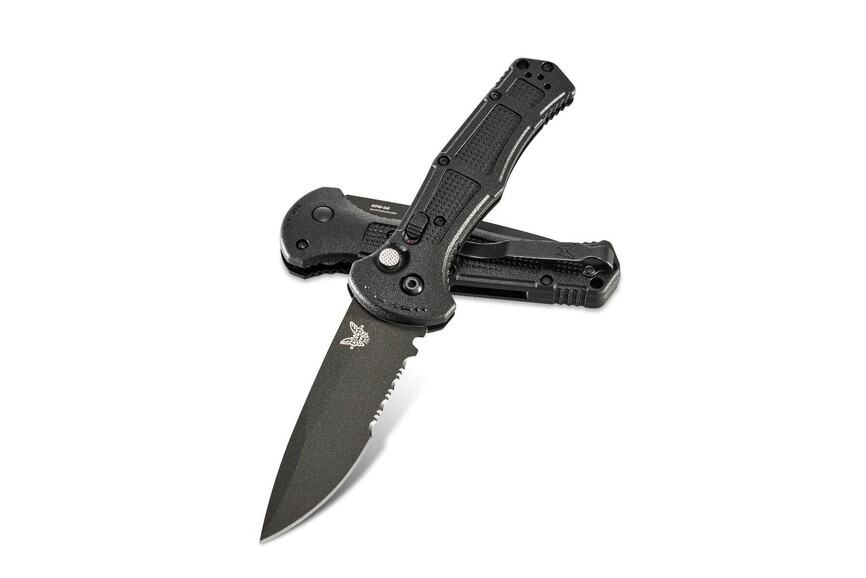 Ніж Benchmade "Claymore" Auto, напівсеррейтор, чорний