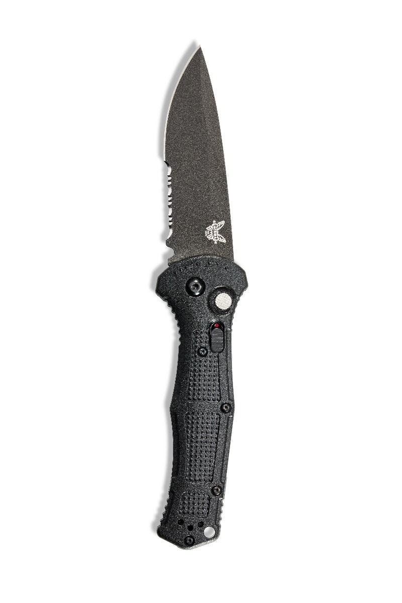 Ніж Benchmade "Claymore" Auto, напівсеррейтор, чорний. Фото 2