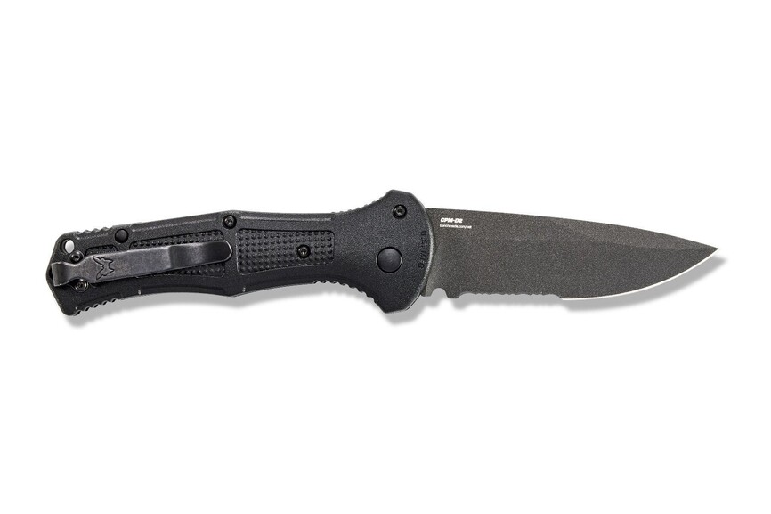 Ніж Benchmade "Claymore" Auto, напівсеррейтор, чорний. Фото 4