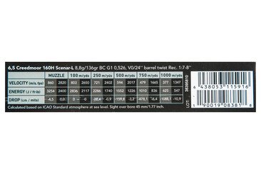 Патрон нарізний Sako TRG PRECISION HPBT кал. 6.5 Creedmoor 136Gr (8.81 г)