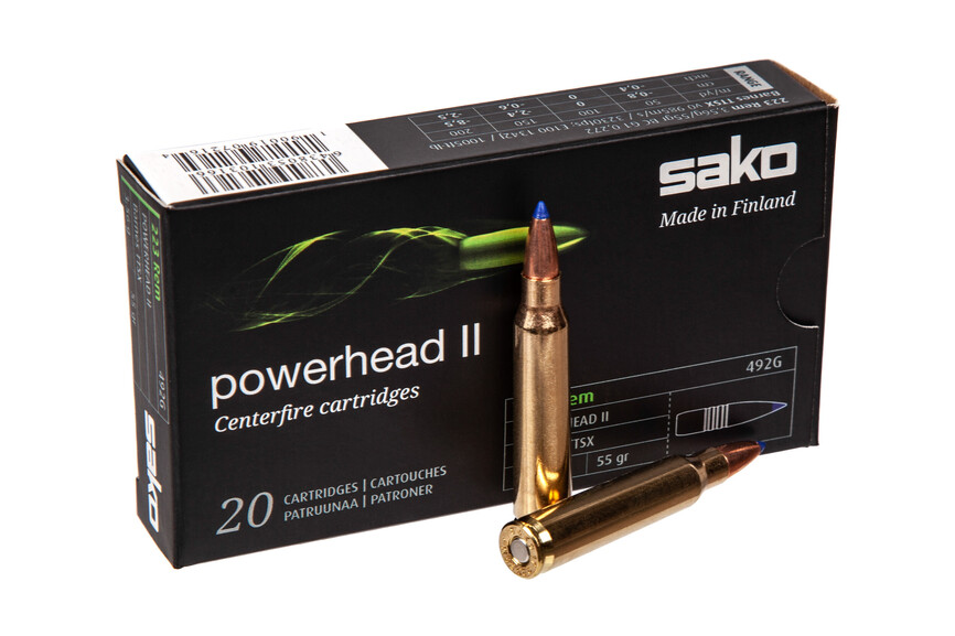 Патрон нарізний Sako Powerhead II Barnes Tipped TSX кал.223 Rem 55Gr (3,56 г)