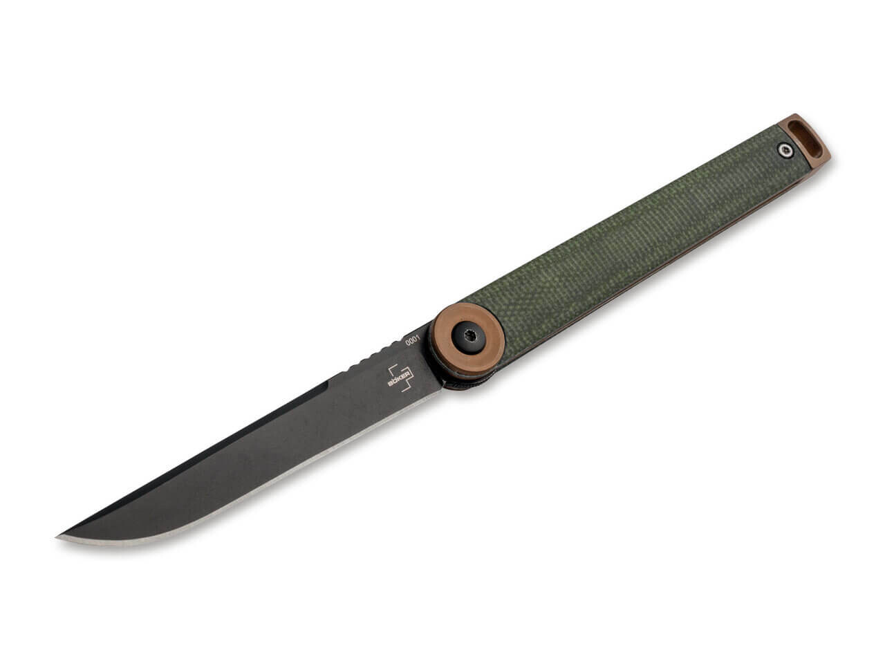 Ніж Boker Plus "Kaizen Green Canvas Micarta"