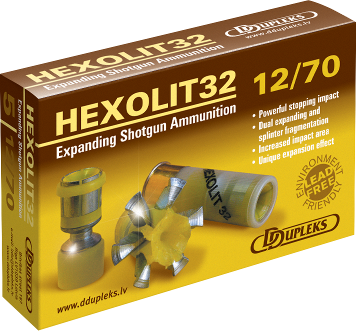 Патрон гладкоствольних DDupleks Hexolit32 12/70