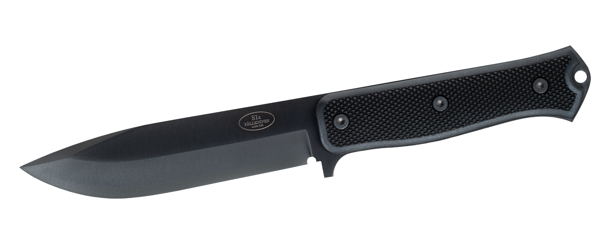 Ніж Fallkniven "S1 Forest Knife X  black", zytel піхви, сталь Lam. CoS