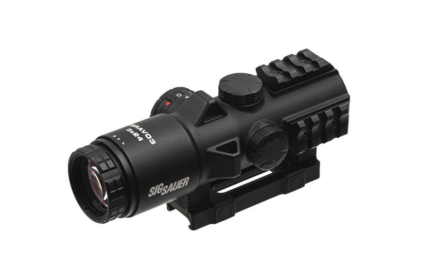 Приціл призматичний Sig Optics BRAVO3 BATTLE SIGHT, 3X24MM HORSESHOE DOT ILLUM RETICLE. Фото 3