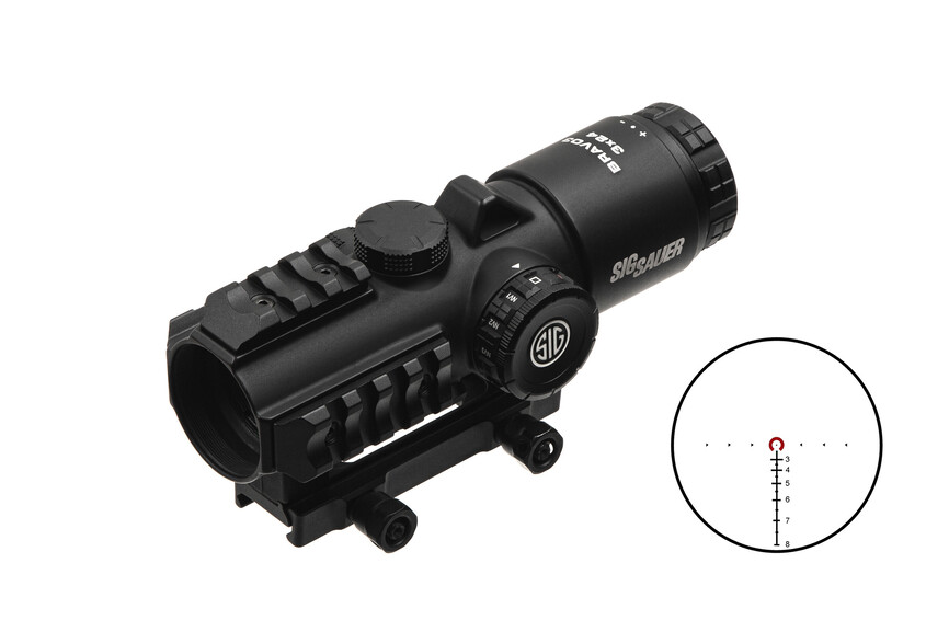Приціл призматичний Sig Optics BRAVO3 BATTLE SIGHT, 3X24MM HORSESHOE DOT ILLUM RETICLE