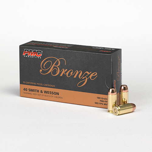 Патрон спортивний PMC Bronze Line .40, FMJ-FP, 180GR (11,66 г)